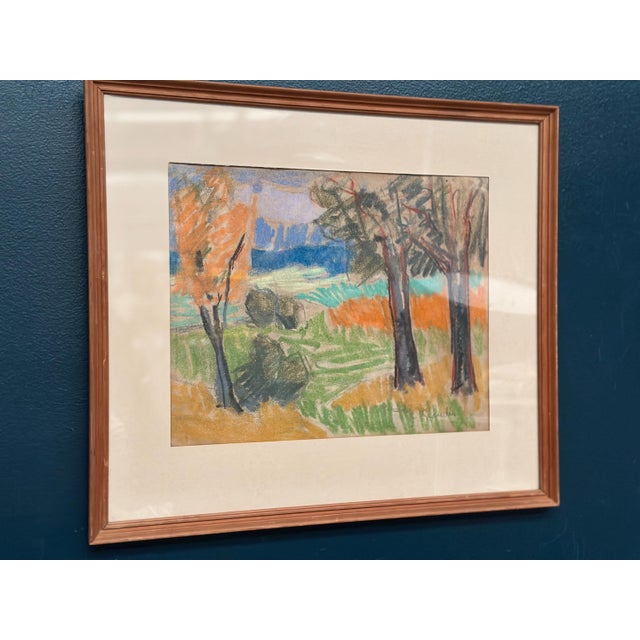 Mid 20th Century Svän Grandin, Landscape, 1960s, Pastel and Paper, Framed For Sale - Image 5 of 10
