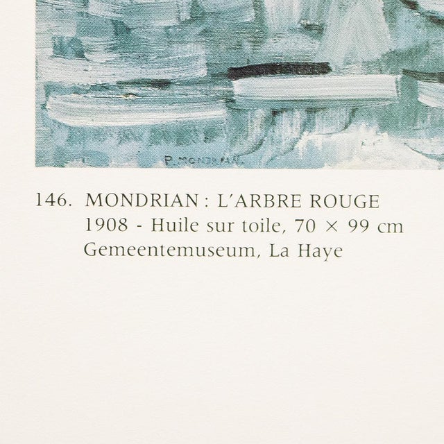 1990s 1991 After Piet Mondrian "The Red Tree" & "The Gray Tree", Full-Color Parisian Print For Sale - Image 5 of 10