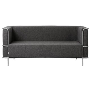 Gray Modernist Two-Seater Sofa by Kristina Dam Studio For Sale