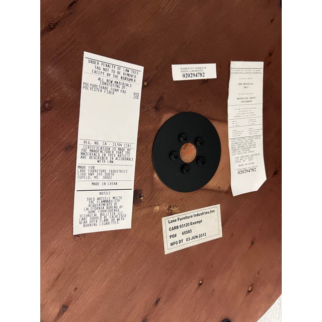 Lane Furniture Stressless Recliner + Ottoman For Sale - Image 12 of 13