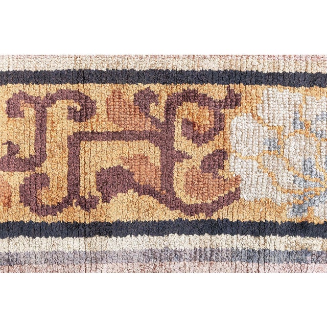 Antique Chinese Silk Rug Size: 7'6" x 11'1" (228 x 337 cm) This exceptional early 20th-century Chinese silk rug is a rare...
