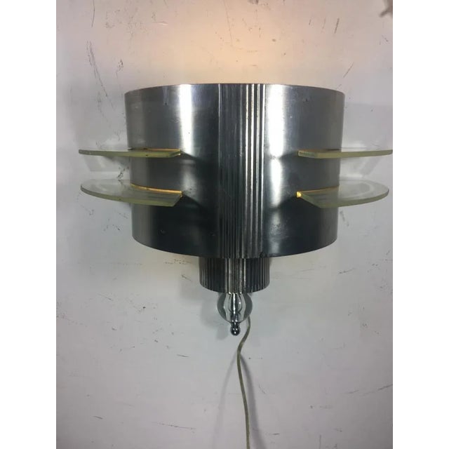 Modernist Art Deco Sconces - a Pair For Sale - Image 4 of 11