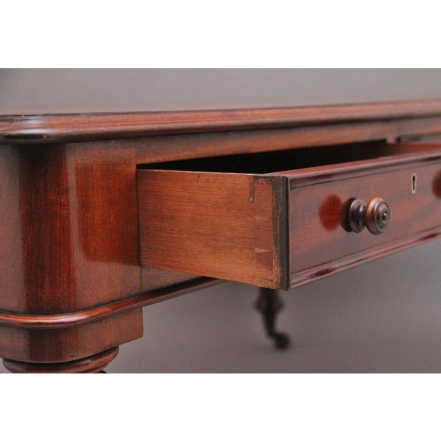 Antique Mahogany Partners Writing Table, 1840s For Sale - Image 10 of 11