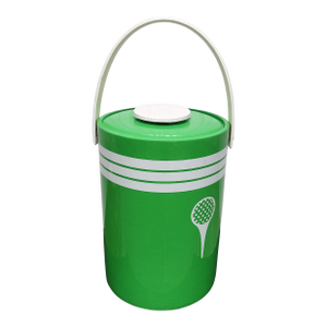 Vintage Golf Motif Ice Bucket – Green 1970s Barware