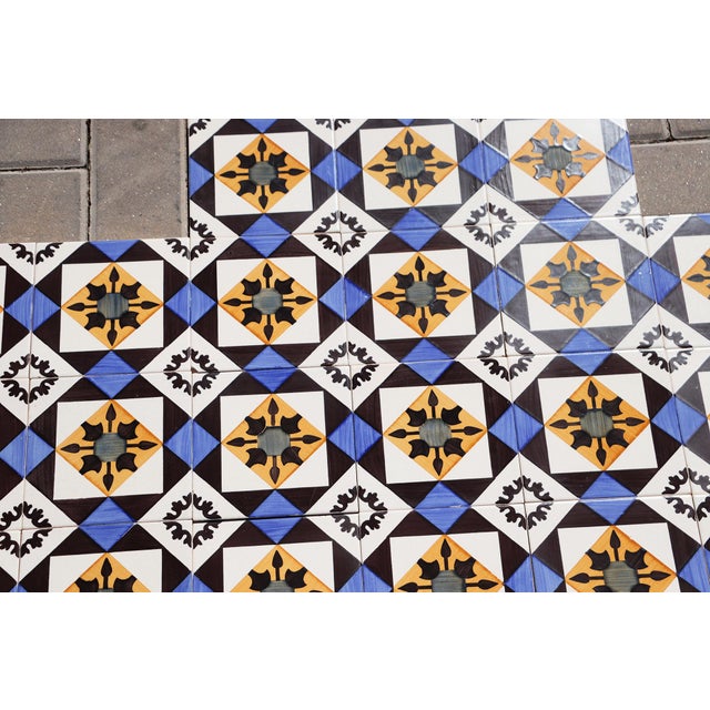 1940s Set of Thirty One Vintage Geometric Tiles, Portuguese For Sale - Image 9 of 12