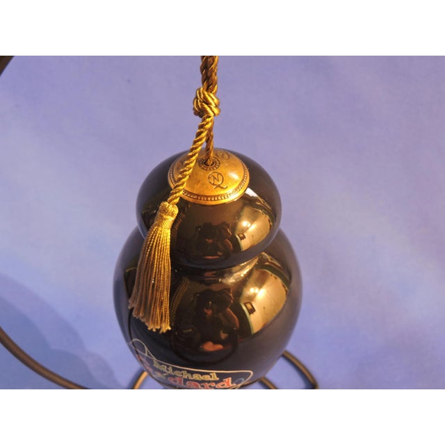 Black Verre Eglomise Lost in Paradise by Michael Godard Blown Ornament For Sale - Image 8 of 10