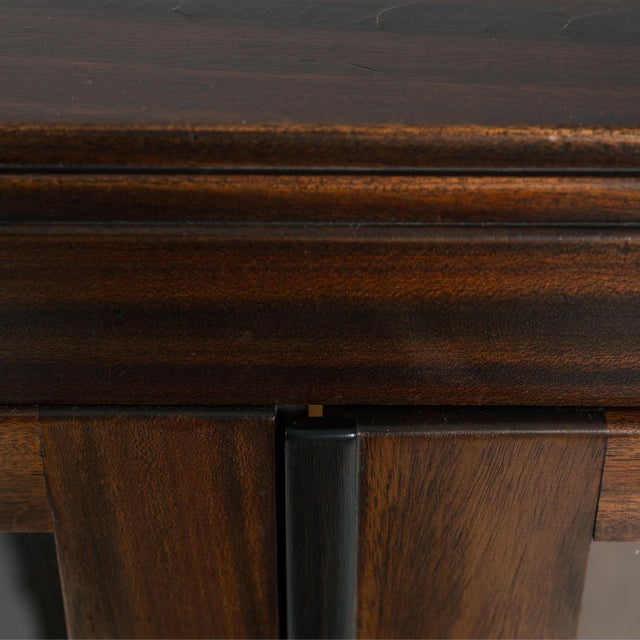 Art Deco Amsterdam School Walnut and Birdseye Maple Cabinet with Glass Doors, 1930s For Sale - Image 12 of 18