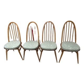 Blonde High Hoop Dining Chairs from Ercol, 1970s, Set of 4 For Sale