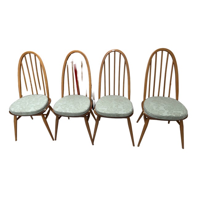 Blonde High Hoop Dining Chairs from Ercol, 1970s, Set of 4 For Sale