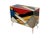 Dresser with four drawers, entirely handmade, with wooden structure and multicolor Murano glass surface finishes;...