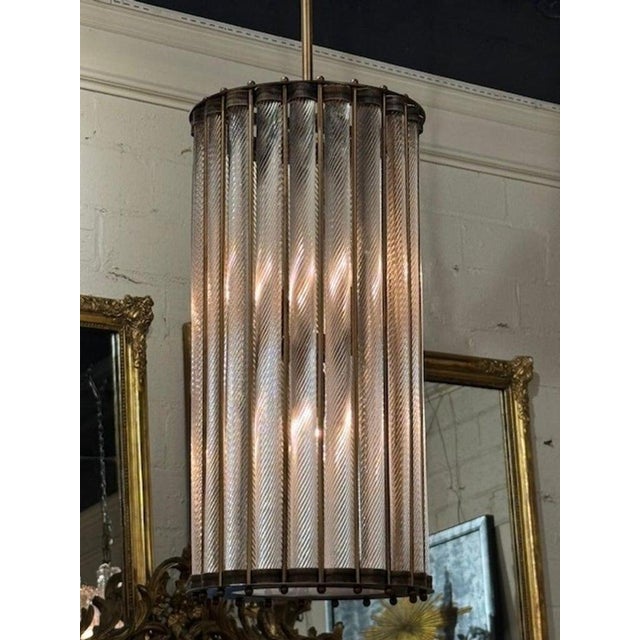 Transparent Murano Twist Glass Lanterns For Sale - Image 8 of 8