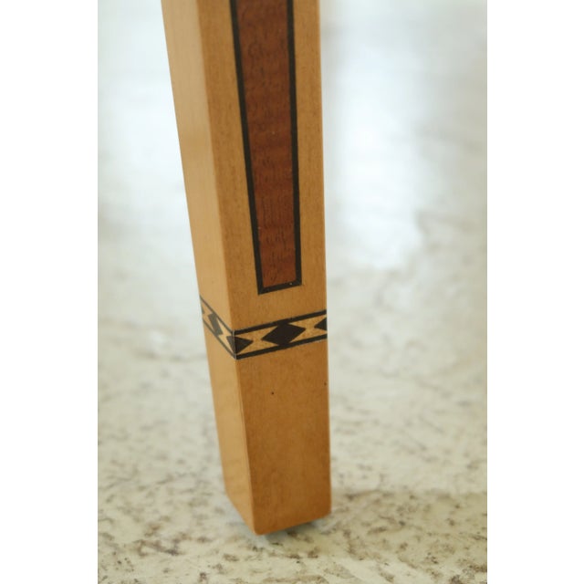 Wood Kindel Great Lakes Inlaid Oval Coffee Table For Sale - Image 7 of 10