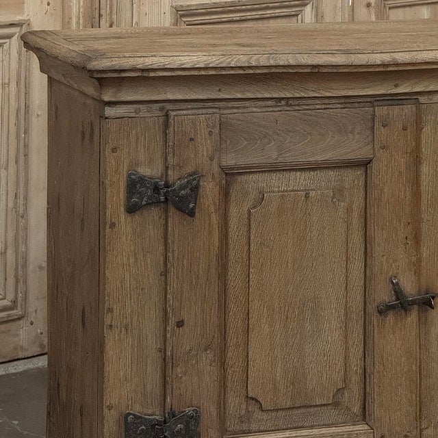 18th Century Dutch Rustic Oak Buffet ~ Credenza With Wrought Iron For Sale - Image 4 of 18