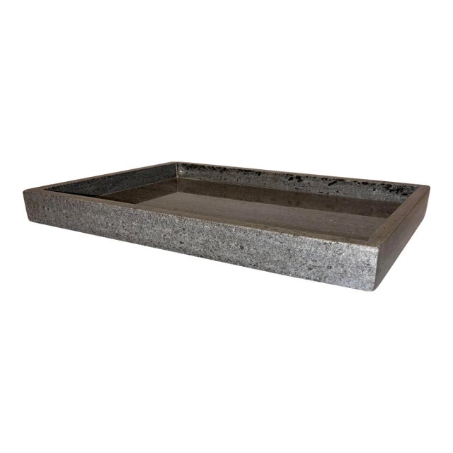 Large Gray Marble Tray For Sale