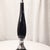Mid 20th Century Tall Mid 20th Century Black Glazed Porcelain Table Lamp With Chrome Accent Detail For Sale - Image 5 of 12