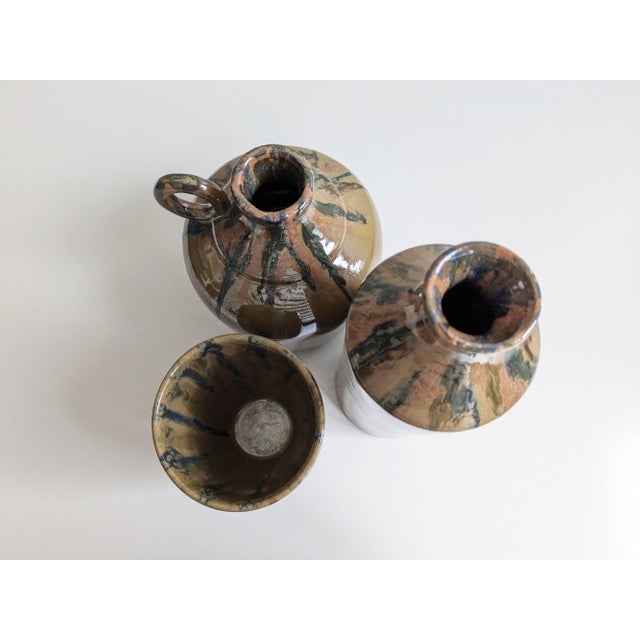 Studio Ceramic Vases, Italy, 1970s, Set of 3 For Sale - Image 6 of 12