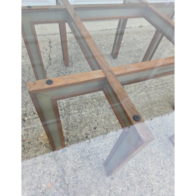 Brown 1970s Danish Modern Rosewood Aluminum Coffee Table Attributed to Henning Korch For Sale - Image 8 of 13