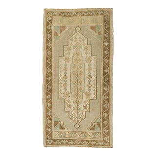 Turkish Mini Rug Oriental Hand Knotted Vintage Rug 1'8" x 3'4" #21086 For Sale