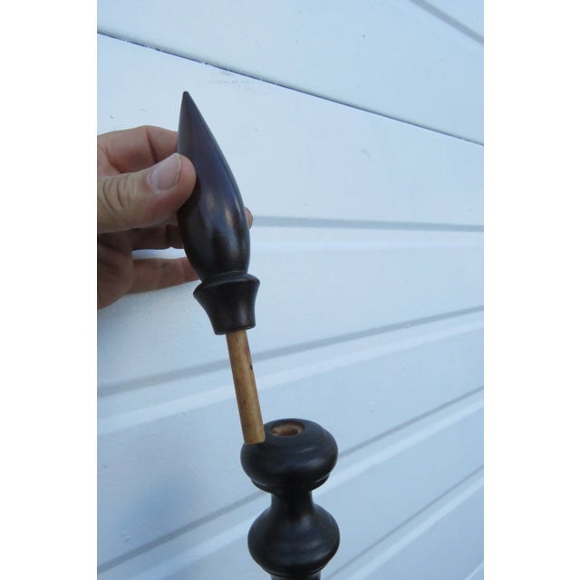 Wood 1940s Mahogany Full Size Poster Canopy Bed For Sale - Image 7 of 13