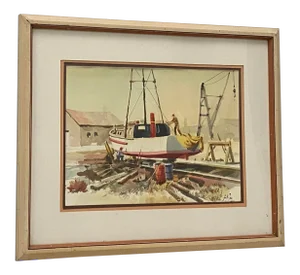 Jake Lee "Out for Repairs" Original Watercolor C.1987