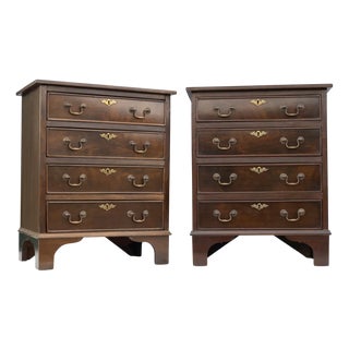 Antique Georgian Bedside Chest of Drawers, Set of 2 For Sale
