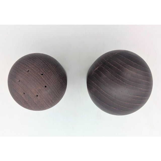 1970s Dansk Teak Wood Salt Shaker & Pepper Mill Designed by Gunnar Cyrén, a Pair For Sale - Image 10 of 13
