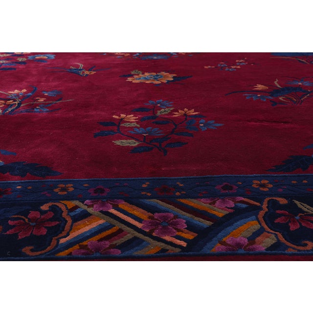 Early 20th Century Antique Chinese Art Deco Mandarin Rug, 10'11 X 15'03 For Sale - Image 5 of 10
