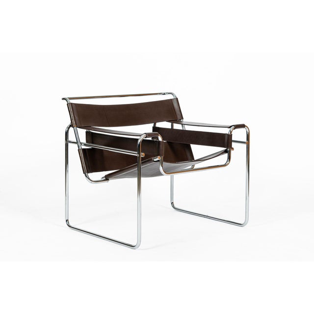 Stendig Mid Century Brown Wassily Chair by Marcel Breuer for Stendig 1960s, 2 Available For Sale - Image 4 of 18