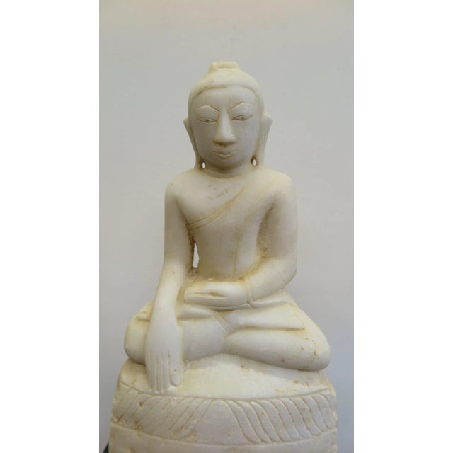 19th Century Alabaster Buddha Statue For Sale - Image 9 of 10