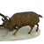 Metal Bronze Charging Ram Figural Group Sculpture on Green Onyx Base For Sale - Image 7 of 8