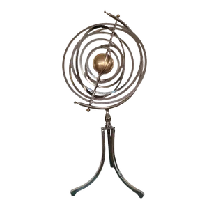 1900 "Copernican" Steel & Brass Armillary Sphere Globe
