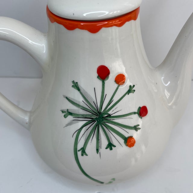 Vintage Mancioli Painted Tea Pot For Sale - Image 9 of 12