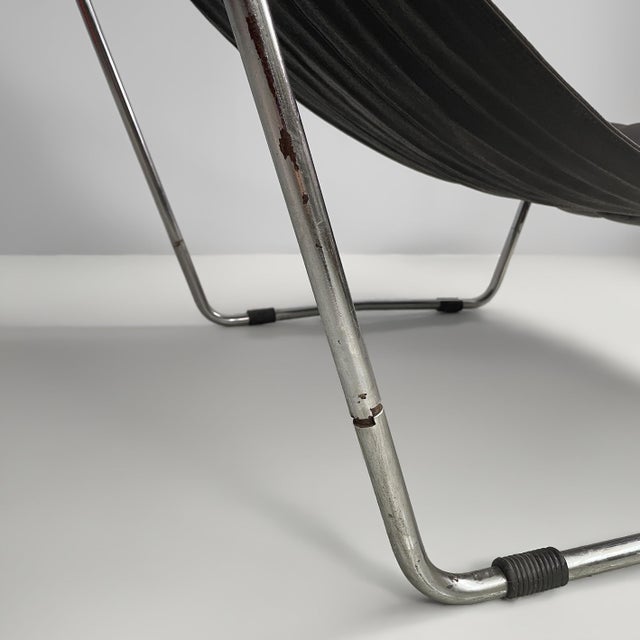 Space Age Italian Leather Armchair by Costantino Corsini and Giorgio Wiskemann for Cinova, 1970s For Sale - Image 10 of 14