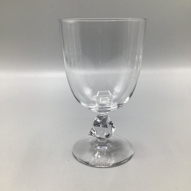 Transparent Aquarius Clear by Bryce Goblets With Heavy Crystal Stem - Set of 8 For Sale - Image 8 of 12