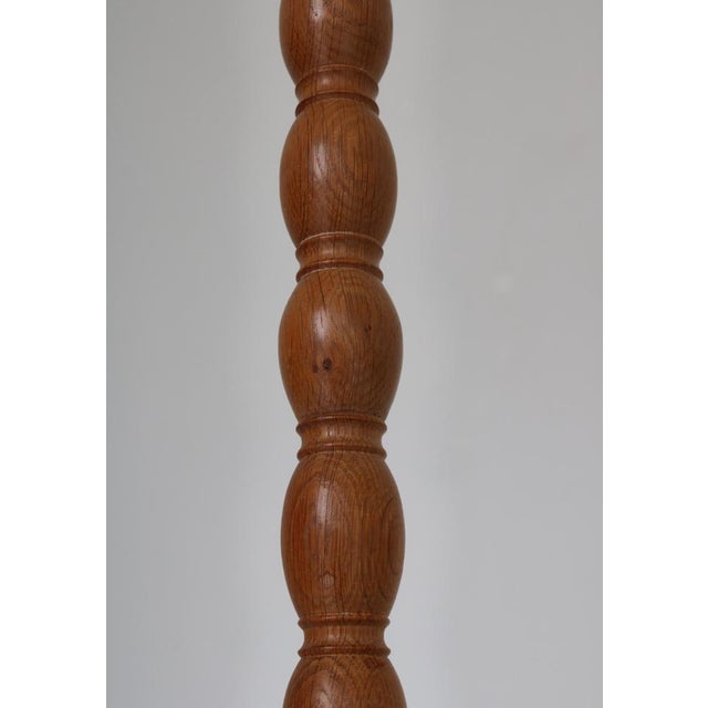 Scandinavian Cabinetmaker Floor Lamps in Turned Oakwood, 1950s, Set of 2 For Sale - Image 12 of 18
