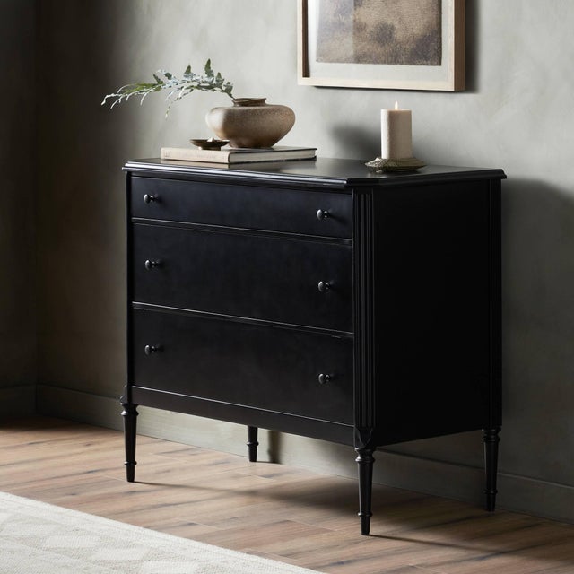 Metal Four Hands Lendon 3 Drawer Dresser - Black For Sale - Image 7 of 12