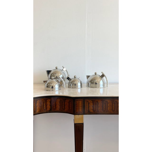 Italian Coffee and Tea Server Set 1980s Design Raoul Piccinini for Gottinghen For Sale In New York - Image 6 of 12