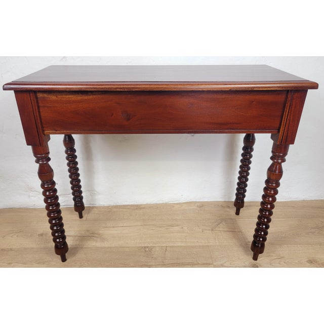 Mid-Century Mahogany Side Table, 1980s For Sale - Image 15 of 18