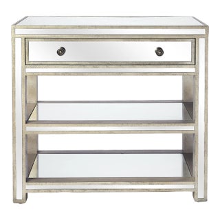 Miranda Mirrored Console Table, Gold, Silver For Sale