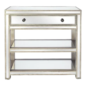 Miranda Mirrored Console Table, Gold, Silver