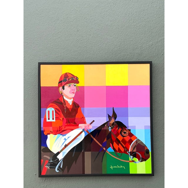 Vintage Original Abstract Figurative on Canvas For Sale - Image 4 of 5