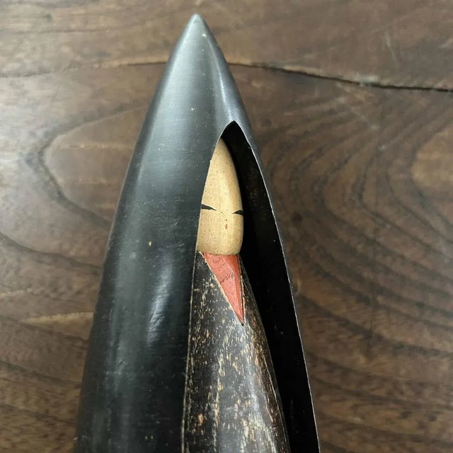 Fuyu No Shojo Winter Girl Sosaku Kokeshi by Shozan Shido, 1960s For Sale - Image 4 of 12