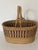 French French Country Antique Market Basket Woven For Sale - Image 3 of 5