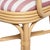 Ruby Red Dorine Striped Performance Linen & Rattan Dining Armchair, Cherry For Sale - Image 8 of 9