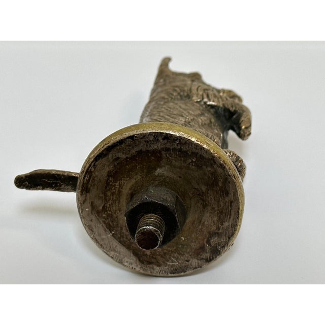 Rare Early 20th Century Asprey London Bronze Begging Scottie Dog Car Radiator Mascot For Sale - Image 9 of 18