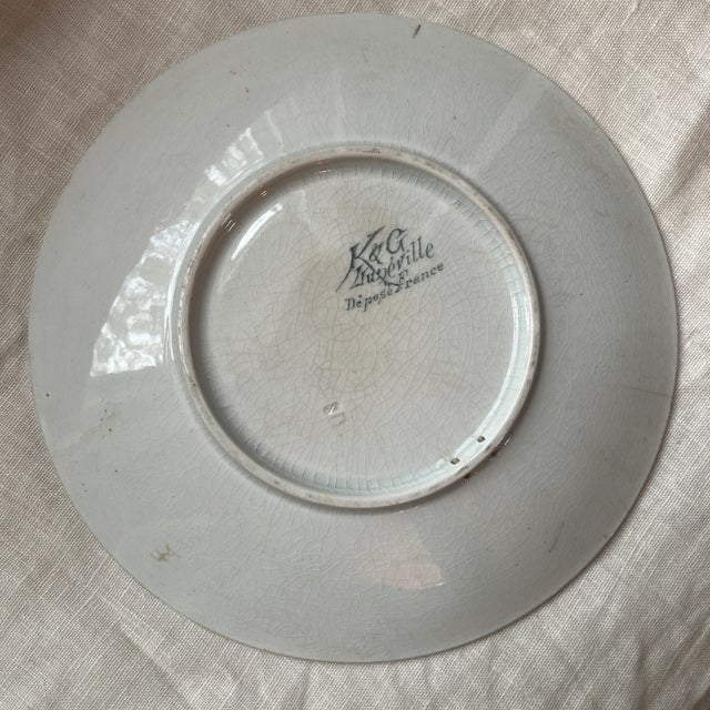 1900s Decorative French Apple Hanging Luneville Plate For Sale In Chicago - Image 6 of 8