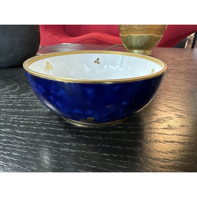 Blue Blue and Gold Porcelain Bowl from Sèvres, 1921 For Sale - Image 8 of 10