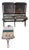 Rare Antique Selz Chicago Shoe Store Fitting Bench & Matching Foot Stool For Sale