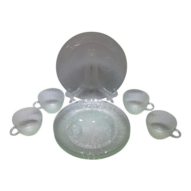 Jeannette Glass Vintage Luncheon Service- Set of 8 For Sale