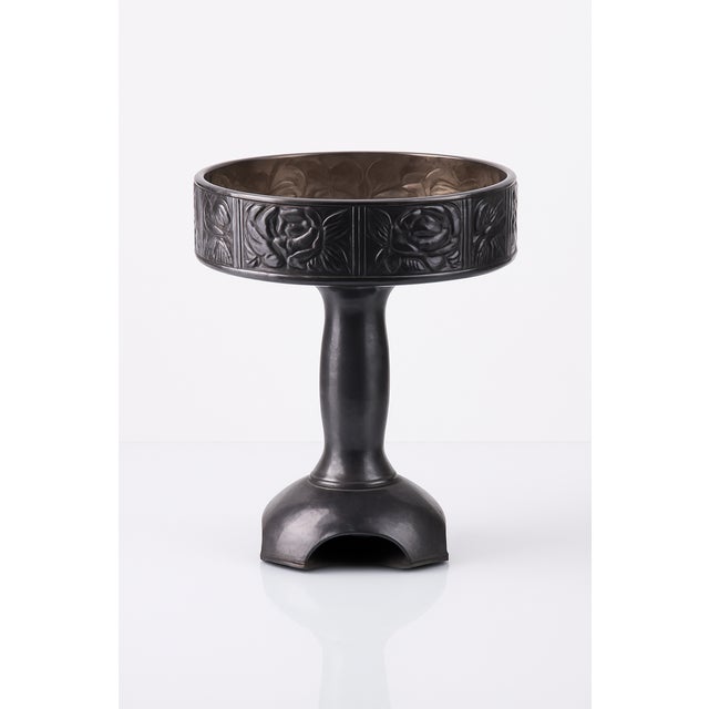 Metal Art Deco Pedestal Bowl, 1930s For Sale - Image 7 of 7